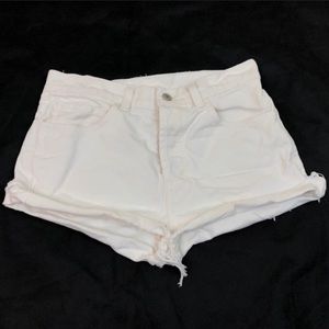 John Galt White Demin Shorts